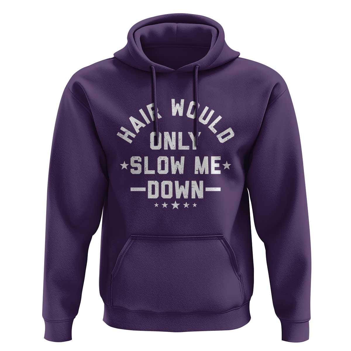 Hair Would Only Slow Me Down Funny Bald Humor Hoodie