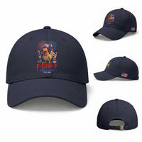 F Caw F 250 Years 1776 2026 Baseball Cap Funny Patriotic Rooster Meme Fireworks