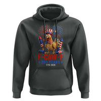 F Caw F 250 Years 1776 2026 Hoodie Funny Patriotic Rooster Meme Fireworks