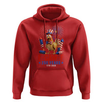 F Caw F 250 Years 1776 2026 Hoodie Funny Patriotic Rooster Meme Fireworks