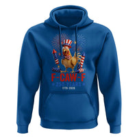 F Caw F 250 Years 1776 2026 Hoodie Funny Patriotic Rooster Meme Fireworks
