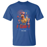 F Caw F 250 Years 1776 2026 T Shirt Funny Patriotic Rooster Meme Fireworks