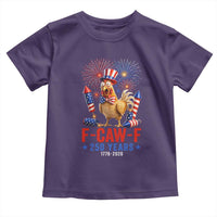 F Caw F 250 Years 1776 2026 Toddler T Shirt Funny Patriotic Rooster Meme Fireworks