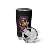 F Caw F 250 Years 1776 2026 Tumbler Cup Funny Patriotic Rooster Meme Fireworks