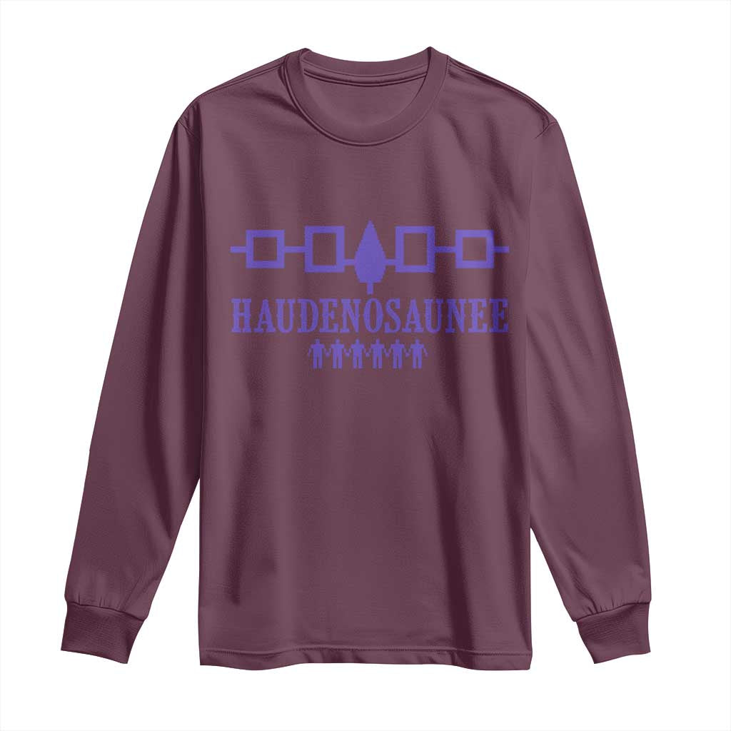 Native American Haudenosaunee Iroquois Nation Flag Long Sleeve Shirt - Wonder Print Shop