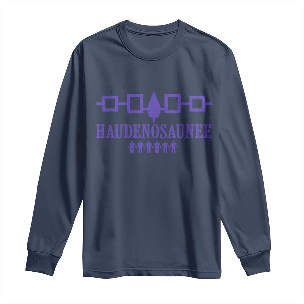 Native American Haudenosaunee Iroquois Nation Flag Long Sleeve Shirt - Wonder Print Shop