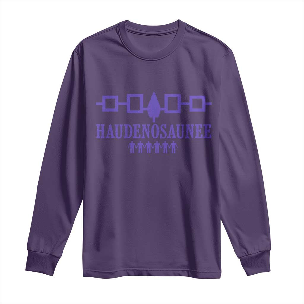 Native American Haudenosaunee Iroquois Nation Flag Long Sleeve Shirt - Wonder Print Shop