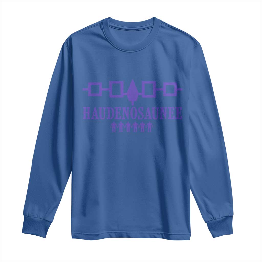 Native American Haudenosaunee Iroquois Nation Flag Long Sleeve Shirt - Wonder Print Shop