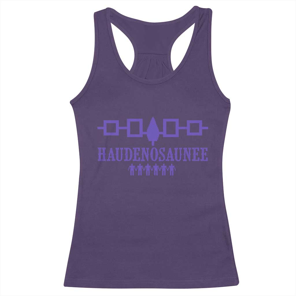 Native American Haudenosaunee Iroquois Nation Flag Racerback Tank Top - Wonder Print Shop