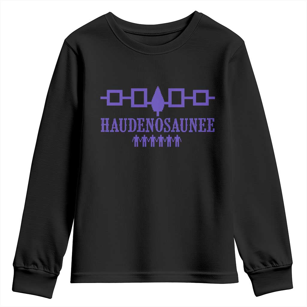 Native American Haudenosaunee Iroquois Nation Flag Youth Sweatshirt - Wonder Print Shop