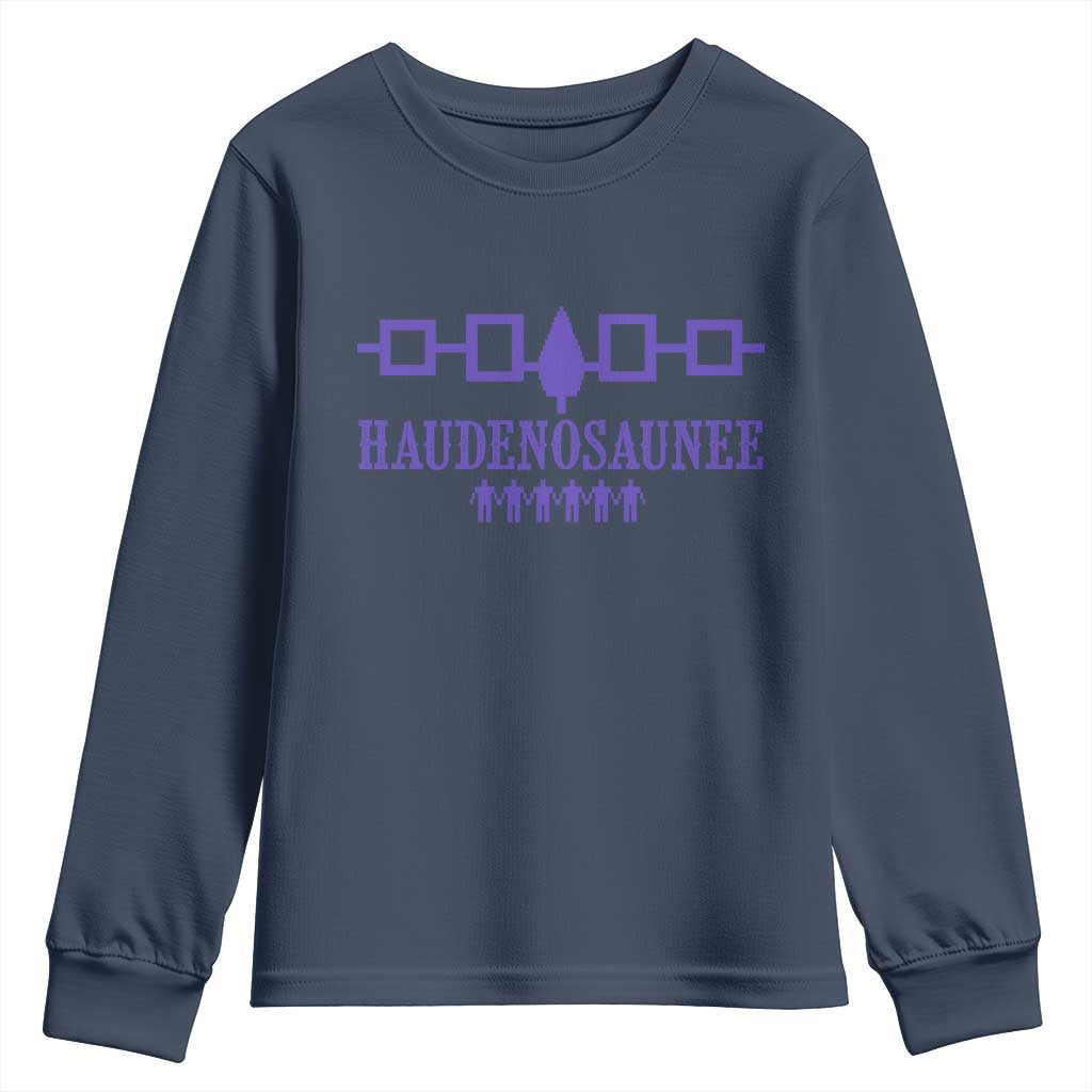 Native American Haudenosaunee Iroquois Nation Flag Youth Sweatshirt - Wonder Print Shop
