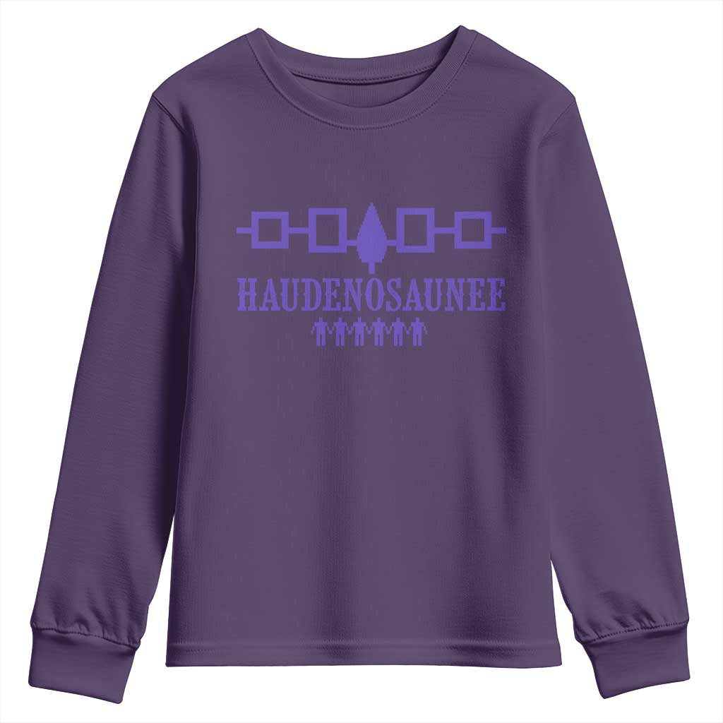 Native American Haudenosaunee Iroquois Nation Flag Youth Sweatshirt - Wonder Print Shop