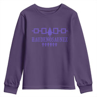 Native American Haudenosaunee Iroquois Nation Flag Youth Sweatshirt - Wonder Print Shop