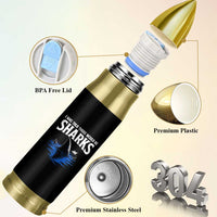 Funny Shark Lovers Week Bullet Tumbler I Was Told There Would Be Sharks