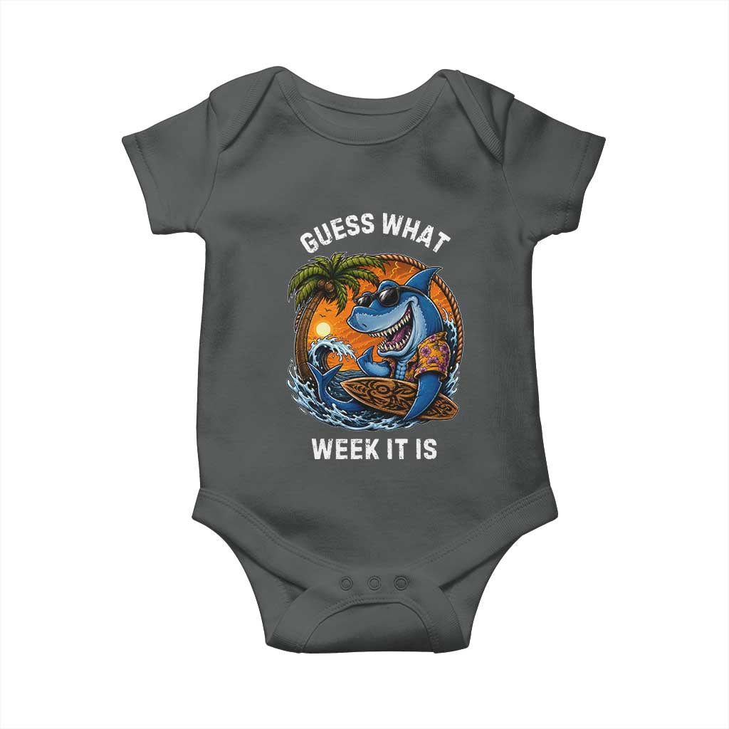 Funny Shark Guess What Week It Is Baby Onesie Shark Awareness Summer Vacation