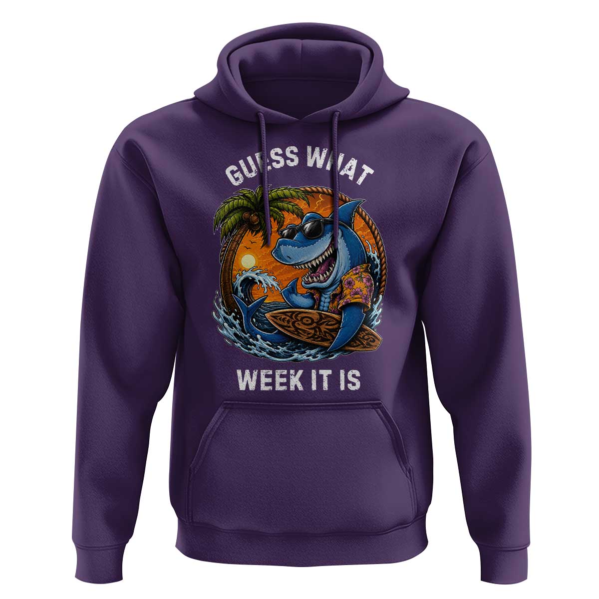 Funny Shark Guess What Week It Is Hoodie Shark Awareness Summer Vacation