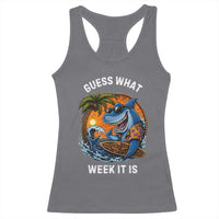 Funny Shark Guess What Week It Is Racerback Tank Top Shark Awareness Summer Vacation