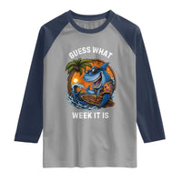 Funny Shark Guess What Week It Is Raglan Shirt Shark Awareness Summer Vacation