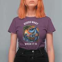 Funny Shark Guess What Week It Is T Shirt For Women Shark Awareness Summer Vacation