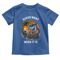 Funny Shark Guess What Week It Is Toddler T Shirt Shark Awareness Summer Vacation