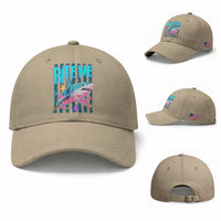 Funny Bite Me Shark Lover Baseball Cap Summer Beach Nautical Stripes Glitter Print