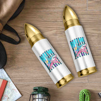 Funny Bite Me Shark Lover Bullet Tumbler Summer Beach Nautical Stripes Glitter Print