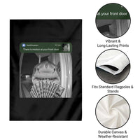 There is Motion at Your Front Door Funny Shark Motion Meme Garden Flag
