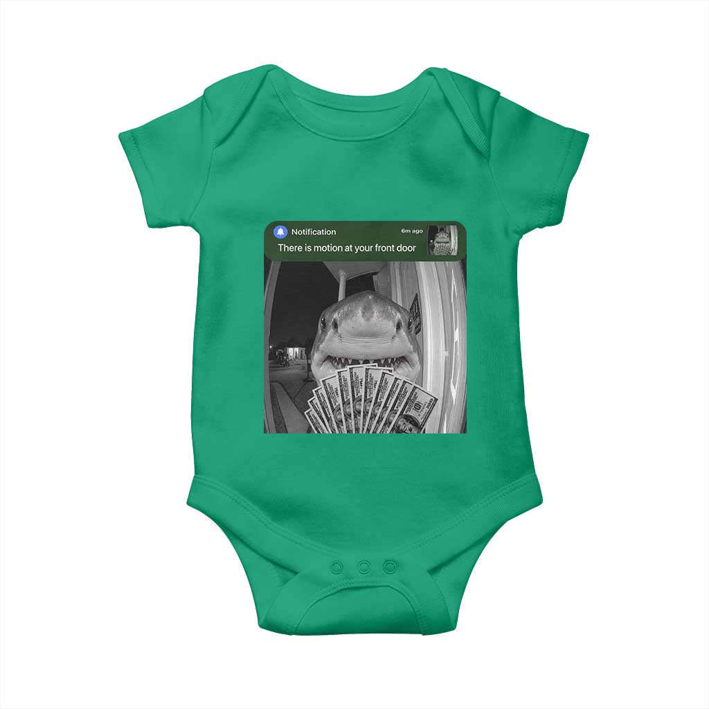 There is Motion at Your Front Door Funny Shark Motion Meme Baby Onesie