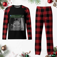 There is Motion at Your Front Door Funny Shark Motion Meme Plaid Pajama Set