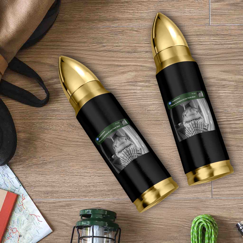 There is Motion at Your Front Door Funny Shark Motion Meme Bullet Tumbler