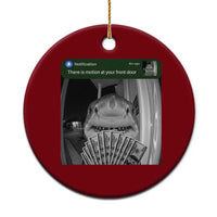 There is Motion at Your Front Door Funny Shark Motion Meme Ceramic Ornament