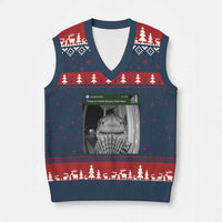 There is Motion at Your Front Door Funny Shark Motion Meme V-Neck Knit Sweater Vest