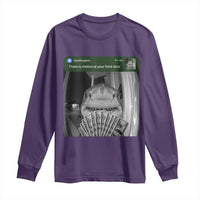 There is Motion at Your Front Door Funny Shark Motion Meme Long Sleeve Shirt