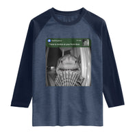 There is Motion at Your Front Door Funny Shark Motion Meme Raglan Shirt