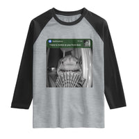 There is Motion at Your Front Door Funny Shark Motion Meme Raglan Shirt