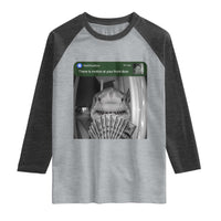 There is Motion at Your Front Door Funny Shark Motion Meme Raglan Shirt