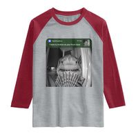 There is Motion at Your Front Door Funny Shark Motion Meme Raglan Shirt