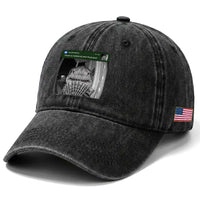 There is Motion at Your Front Door Funny Shark Motion Meme Washed Cotton Baseball Cap