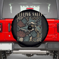 Feeling Salty Shark Lover Vintage Ocean Life Spare Tire Cover