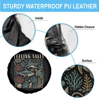 Feeling Salty Shark Lover Vintage Ocean Life Spare Tire Cover