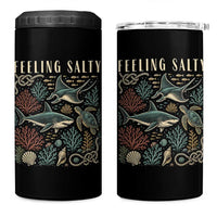 Feeling Salty Shark Lover Vintage Ocean Life 4 in 1 Can Cooler Tumbler