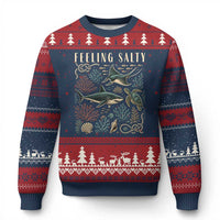 Feeling Salty Shark Lover Vintage Ocean Life Ugly Christmas Sweater