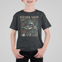Feeling Salty Shark Lover Vintage Ocean Life T Shirt For Kid