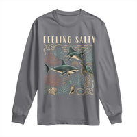 Feeling Salty Shark Lover Vintage Ocean Life Long Sleeve Shirt