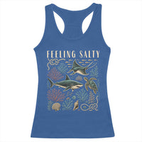 Feeling Salty Shark Lover Vintage Ocean Life Racerback Tank Top