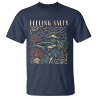 Feeling Salty Shark Lover Vintage Ocean Life T Shirt