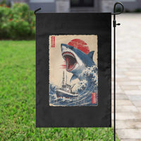 Megalodon Shark Japanese Vintage Graphic Ukiyo e Art Garden Flag