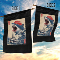 Megalodon Shark Japanese Vintage Graphic Ukiyo e Art Garden Flag
