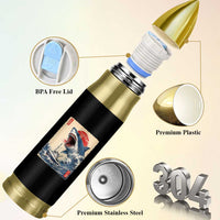 Megalodon Shark Japanese Vintage Graphic Ukiyo e Art Bullet Tumbler