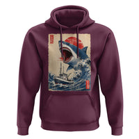 Megalodon Shark Japanese Vintage Graphic Ukiyo e Art Hoodie